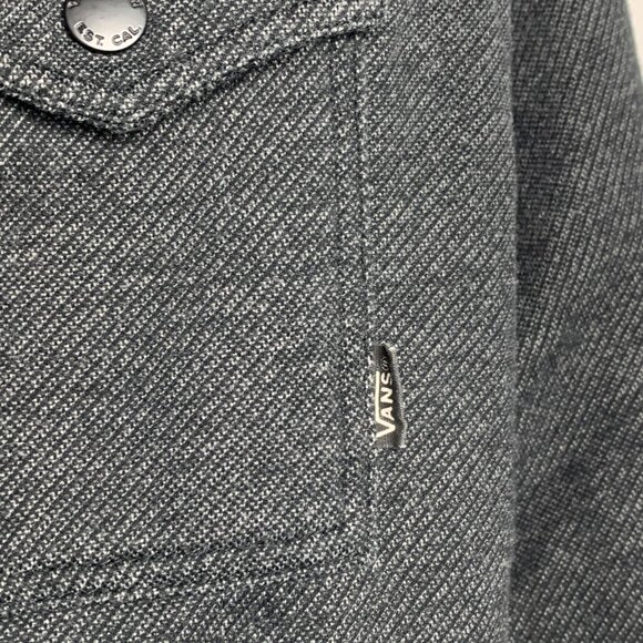 Vans Dark Grey Buttoned Hoodie - Picture 3 of 12